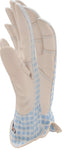 a side view of goatskin palmed women's gloves that shows the curvature of the StoneBreaker Fit to Work pattern
