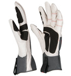 a side view of leather work gloves that show the curvature of the StoneBreaker Fit to Work pattern