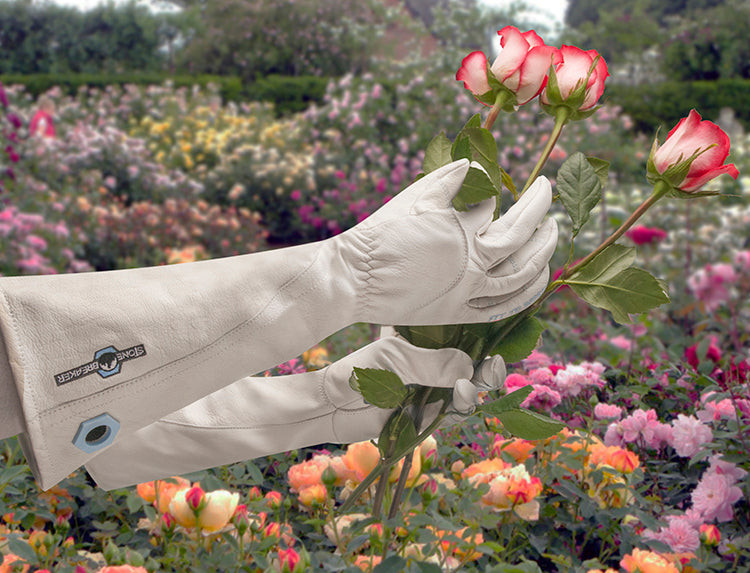 gardener leather rose gloves Stonebreaker Rose Gauntlet Women's Gardening Glove